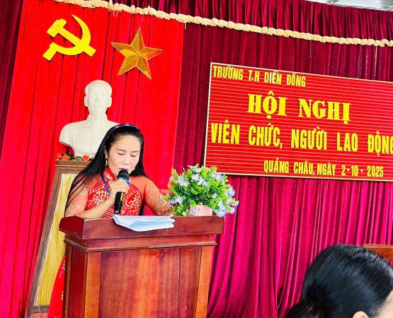 TRƯỜNG TIỂU HỌC DIỄN ĐỒNG TỔ CHỨC HỘI NGHỊ VIÊN CHỨC, NGƯỜI LAO ĐỘNG NĂM HỌC 2025 – 2026