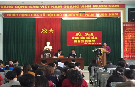 Hội nghị bàn giải pháp đẩy mạnh tiến độ xây dựng trường đạt chuẩn Quốc gia giai đoạn 2016-2020